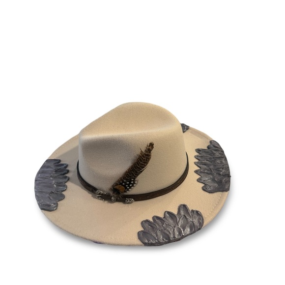 Purple Lilac custom painted hat - Picture 3 of 5